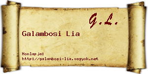Galambosi Lia névjegykártya